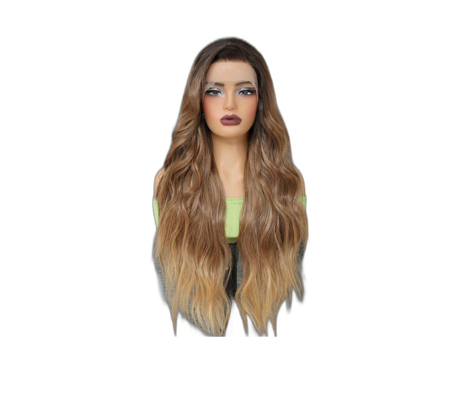28" Ombre Pre-Plucked Body Wave T-Part Wig
