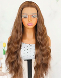 26" Two Toned Brown Loose Curl Wig
