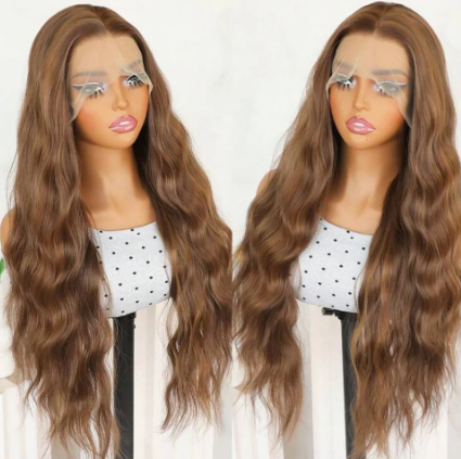 26" Two Toned Brown Loose Curl Wig