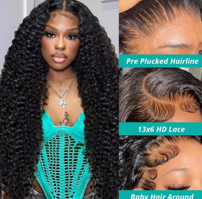 Glueless Water Curl 13x6 HD Lace Human Hair Wig