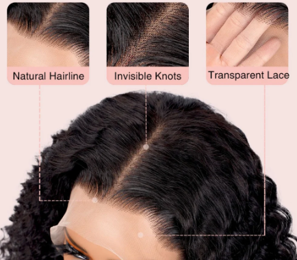 5x5 Gluess Human Hair Water Curl Wig