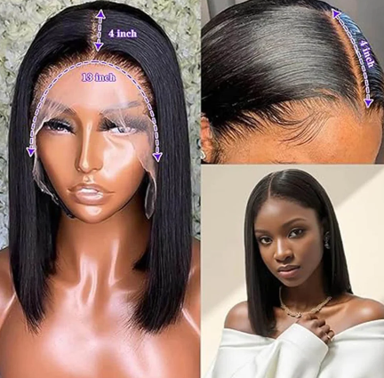 Brazilian Human Hair Lace Frontal Bob Wig